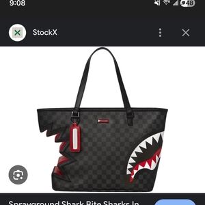 Do Not Buy Im Looking For This Bag For ME. Sprayground Black and Red Shark Tote
